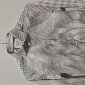 Semi-Spread Collar Egyptian Cotton Twill Check Shirt in Royal Blue (Extra Slim)